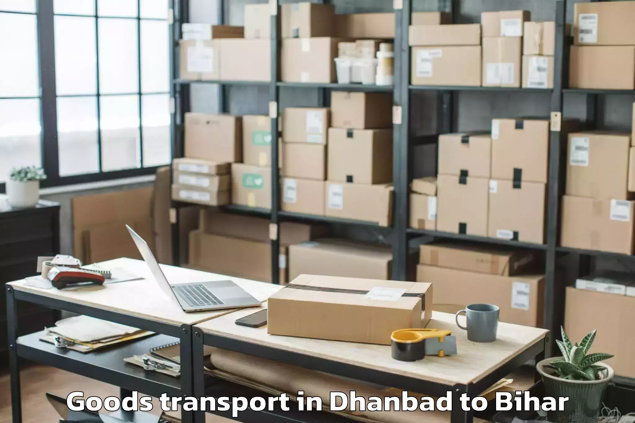 Reliable Dhanbad to Gaunaha Goods Transport